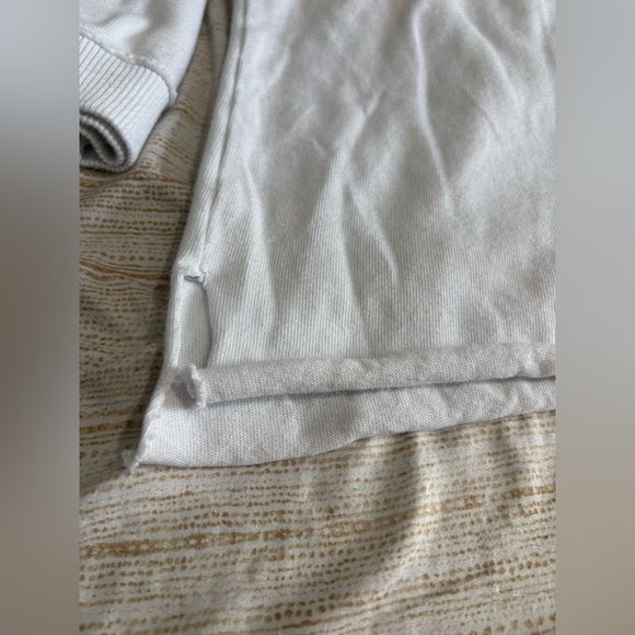 Aerie lace up relaxed oversized sweat shirt white size medium hood - Picture 7 of 11